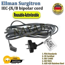 Ellman IEC-Bipolar Cord IEC-JX/B Silicone Wire Reusable CE Certified Reusable