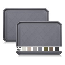 Boot Tray for Entryway Indoor, Heavy Duty Shoe Mat Tray 2 Packs, 16.7"x12.8" ...