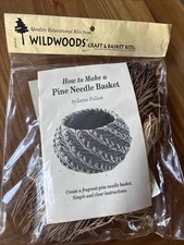 Pine Needle Basket Kit - Wildwoods - makes a 4” Basket