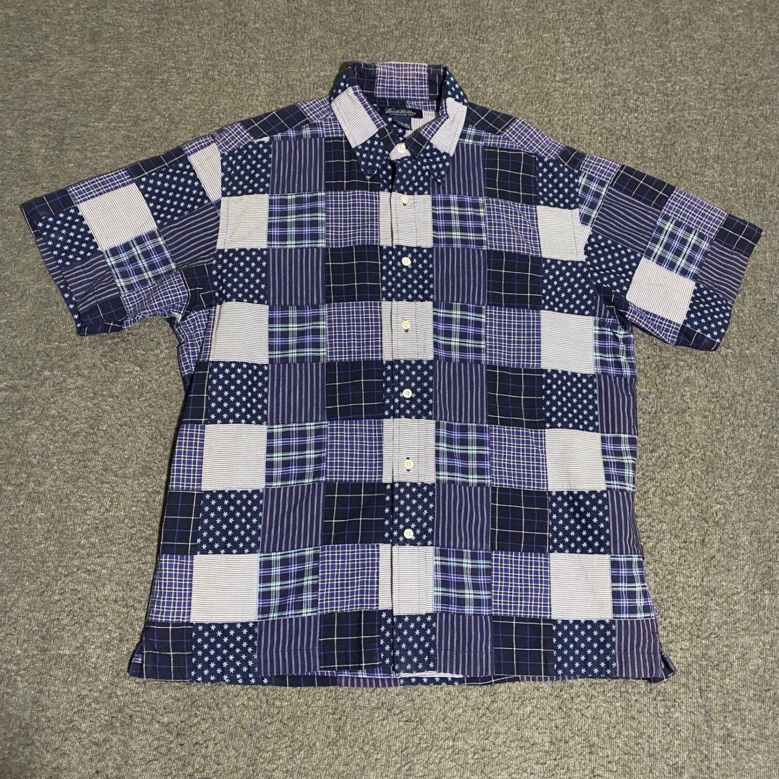 Brooks Brothers Mens Large Patchwork Plaid Star Short… - Gem