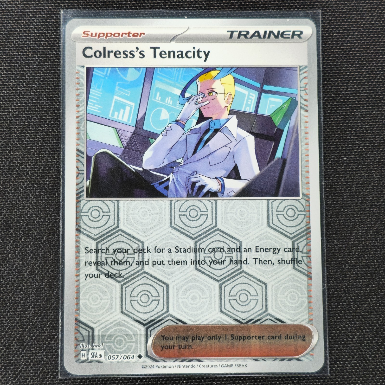 Colress's Tenacity - 057/064 - Reverse Holo - Shrouded Fable - Pokemon - NM/M