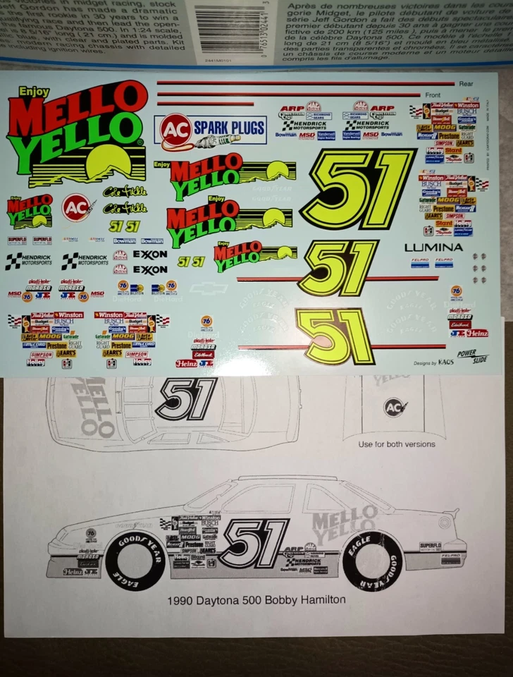 MONOGRAM DUPONT LUMINA NASCAR 1/24 + DECALS DAYS OF THUNDER  " Cole Trickle " - Immagine 3 di 4