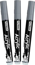 Grey Marker Paint Pens - Permanent Marker Pens Grey Acrylic Paint Water-Based 2.