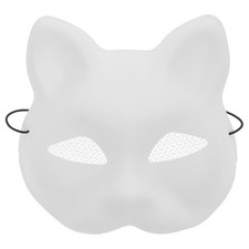 Plastic Blank Mask for Cosplay Party Masquerade Animal Diy White