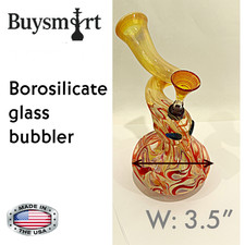 Alien Head Borosilicate Glass Bubbler Pipe – Made in USA – Unique & Colorful!