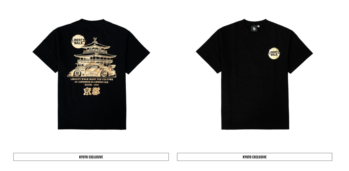 Liberty Walk Kyoto Limited Box Inno64 Mazda RX-7 Pin & T-shirt L