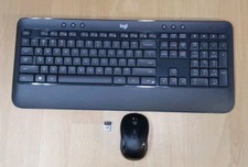 Logitech K540 Wireless Keyboard  M325 Mouse w/Reciever Dongle Tested Working