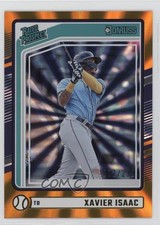 2024 Panini Donruss Rated Prospects Orange Laser 82/299 Xavier Isaac #123 4g8