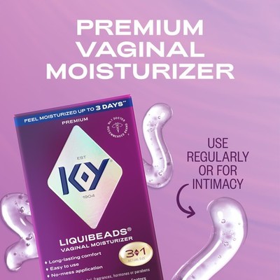 K-Y Liquibeads Vaginal Moisturizer for Women, 6 Count (Pack of 1), Clear  380041160469| eBay