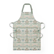 Image of Morris & Co Strawberry Thief Cochineal / Willow Apron