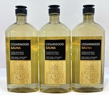 3 Bath  Body Works Aromatherapy CEDARWOOD SAUNA Body Wash  Foam Bath 10 oz