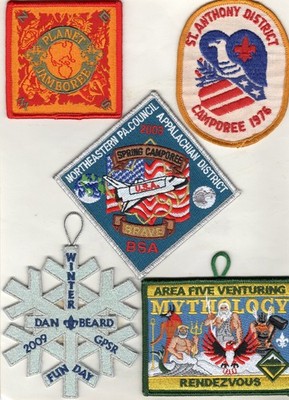 5  Boy Scout Patches