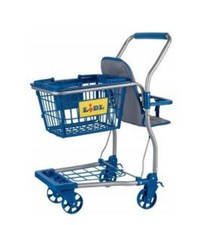 Playtive Spielzeug Einkaufswagen  mit Einkaufskorb und Puppen/Kindersitz