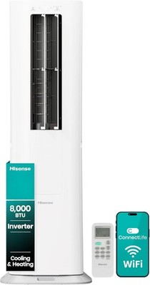 Hisense 8000BTU Inverter Portable AC Smart Heat Pump Dual Hose Tower API0825UW1D