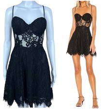 Revolve NBD × Naven Caroline Open Back Lace Dress Whimsigoth Dark Romantic Large