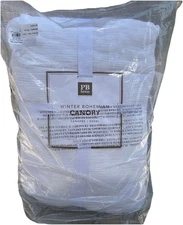 Pottery Barn Teen Winter Bohemian Canopy White Cotton