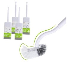Marbarsse Bathroom Toilet Bowl Brush and Holder, Curved Design Toilet Brush 4p