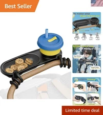 Universal Stroller Snack Tray with Deep Cup Holder - BPA-Free & Dishwasher-Safe