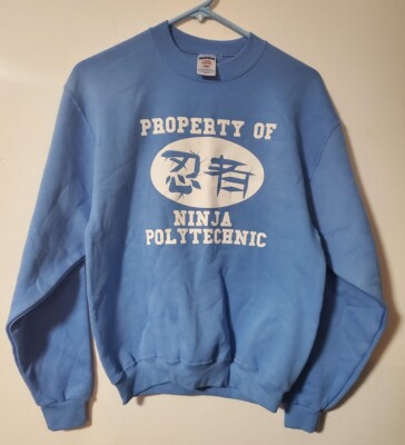 crewneck sweatshirt Small mens property of ninja polytechnic