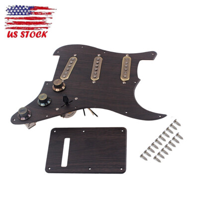 SSS Loaded Pickguard Alnico V Pickup Back Plate Large Capacitor Pot for Strat ST