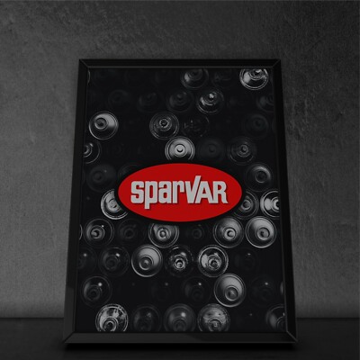 Sparvar Poster Graffiti Poster, Keilrahmen, Canvas, Leinwandbild + Sticker NEU