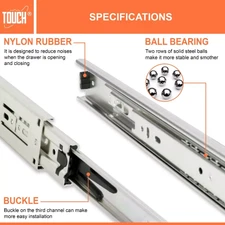 LOT 2 Pair Full Extension Drawer Slides Side Mount Ball Bearing 32" in HeavyDuty