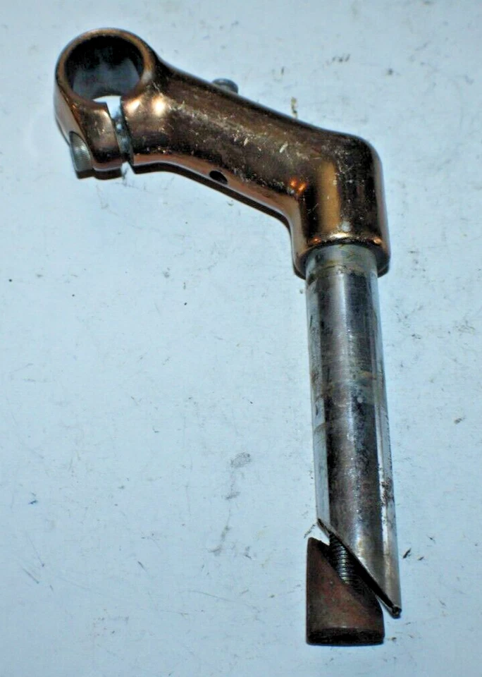 Vástago de pluma vintage 22,2 mm 80 mm 32º elevación 25,4 mm carretera voladizo oro ¡Envío a EE. UU.! Foto 4 de 4