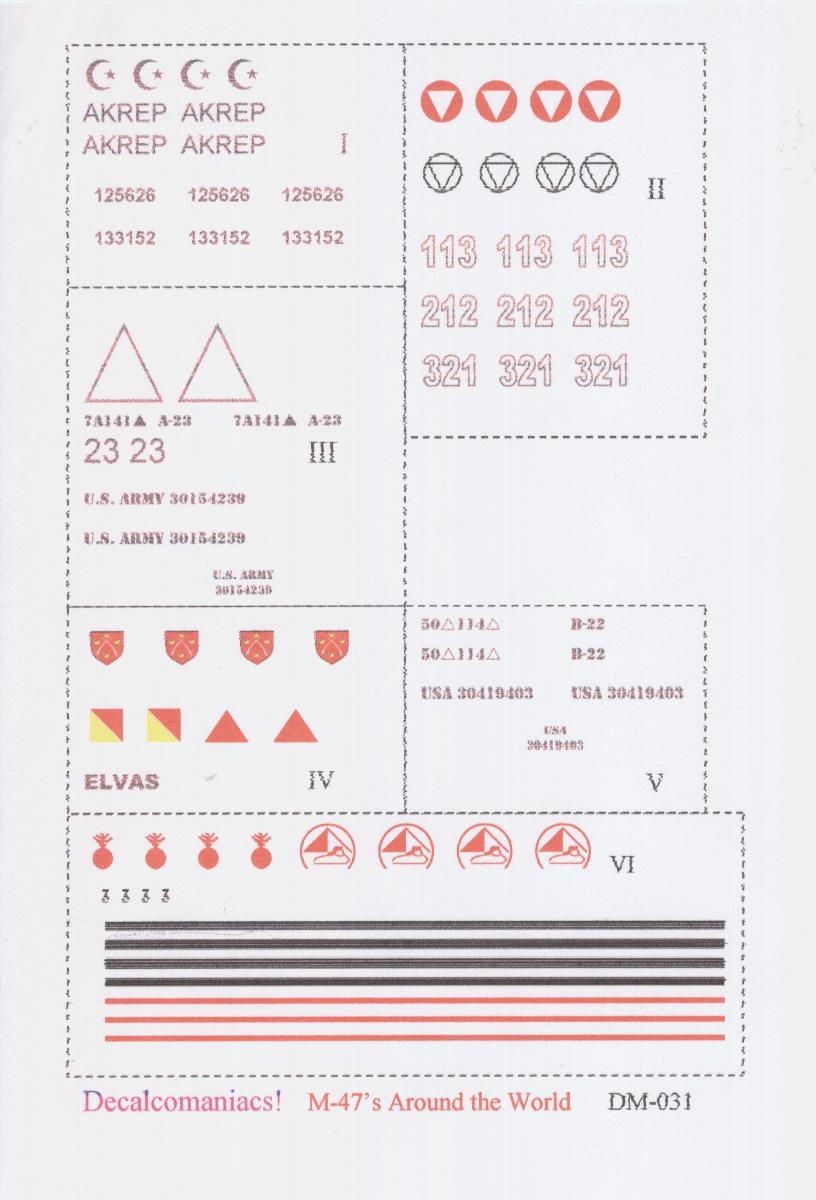 yuuu. 1/35, Decalcomaniacs, M-47's Around the World Italeri, Takom