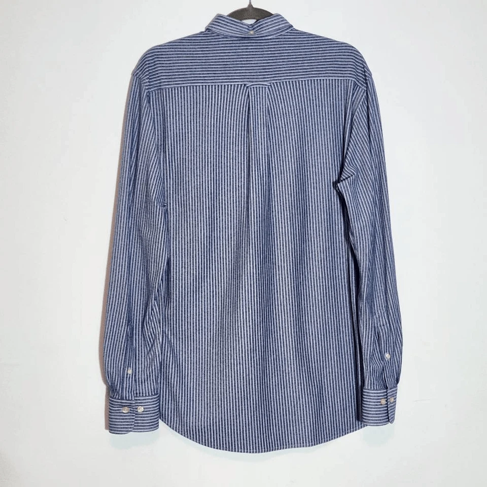 Camisa Gant Azul Marino Rayas Abotonada Talla Mediana 39/40 Preppy Rayas Abotonada Foto 4 de 4