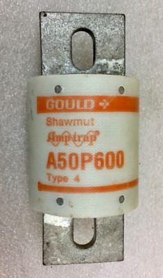 GOULD SHAWMUT A50P600 600A 500VAC AMP TRAP FUSE TYPE 4 NEW CONDITION NO BOX