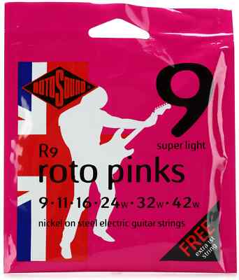 Rotosound R9 Roto Pinks Electric Guitar Strings .09 - .042w