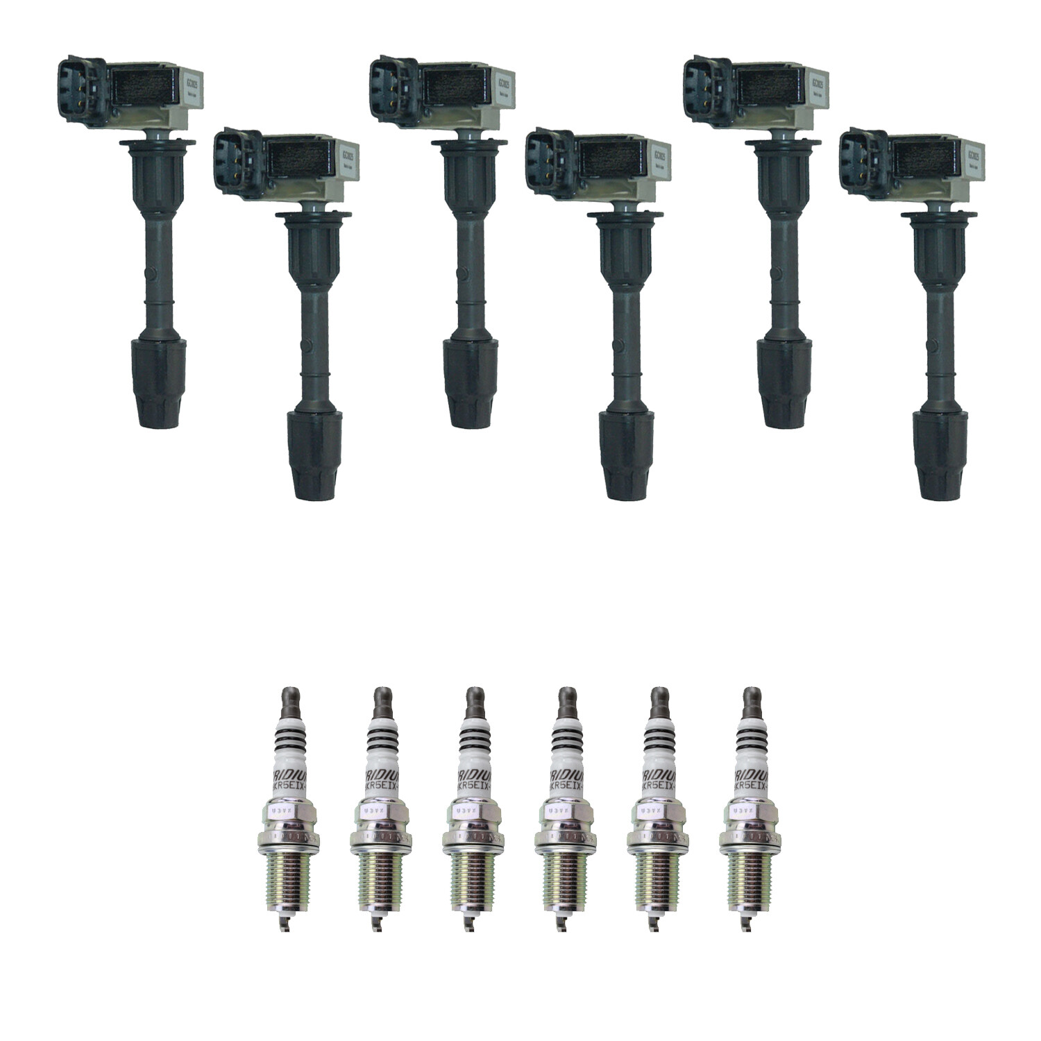 Hitachi 6 Ignition Coil 6 NGK Iridium Spark Plugs Kit For Pathfinder 3.3 V6 2000