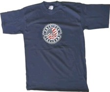 Men's Patriotic American Freedom Short Sleeve T-Shirt in Blue Size L Mint Cond.