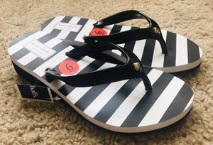 striped kate spade flip flops