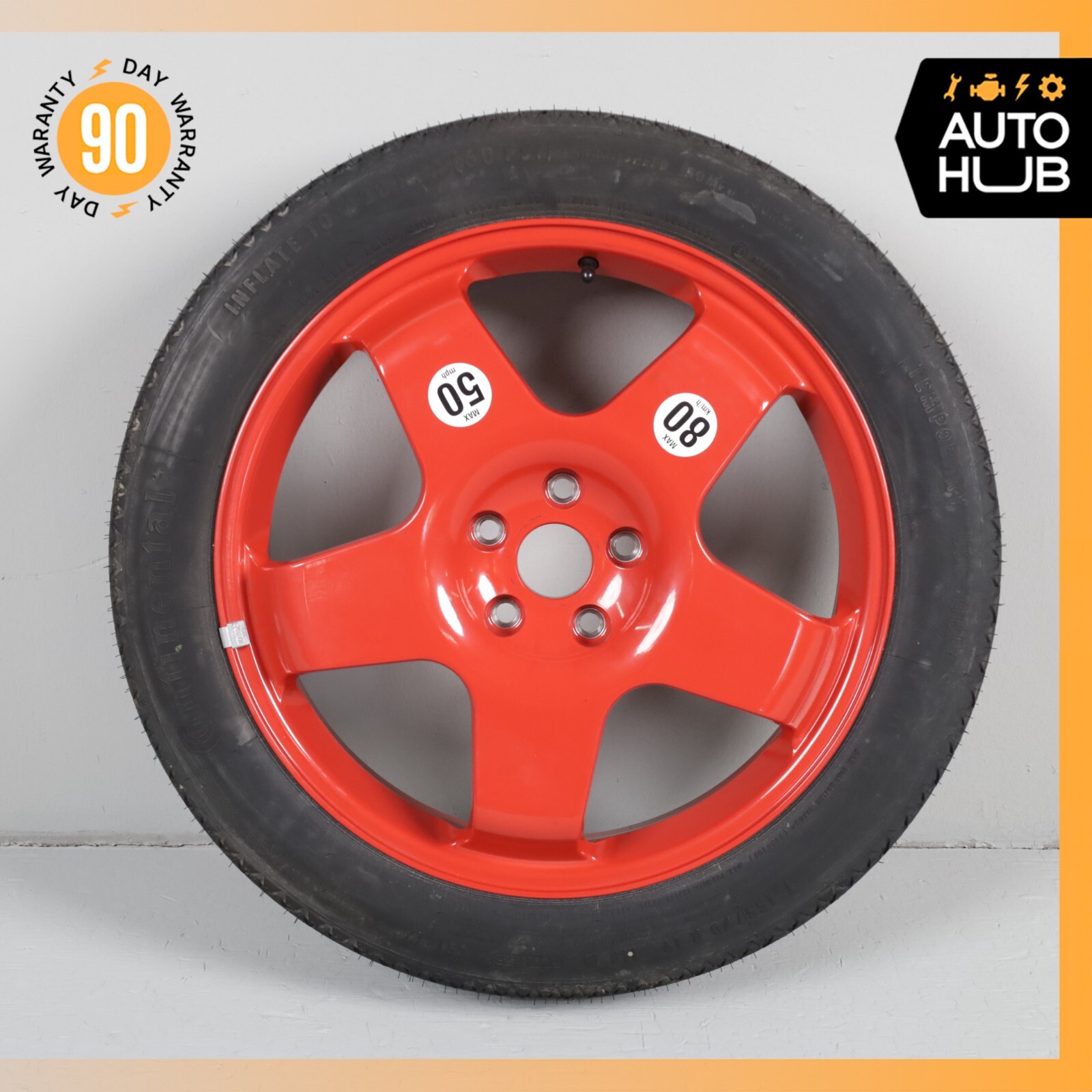 03-13 Bentley Continental GT Emergency Spare Tire Wheel Donut Rim 19 19" OEM 53k
