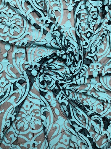 New Burnout Velvet Sofia Design 2-way Stretch 58/60” Sold By The YD. - Picture 12 of 12
