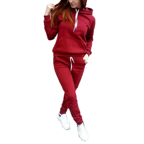 Women Casual Sweat Suit 2Pcs Set Hoodie Tracksuit Pants Tops Sweatshirt Sports - Bild 4 von 20