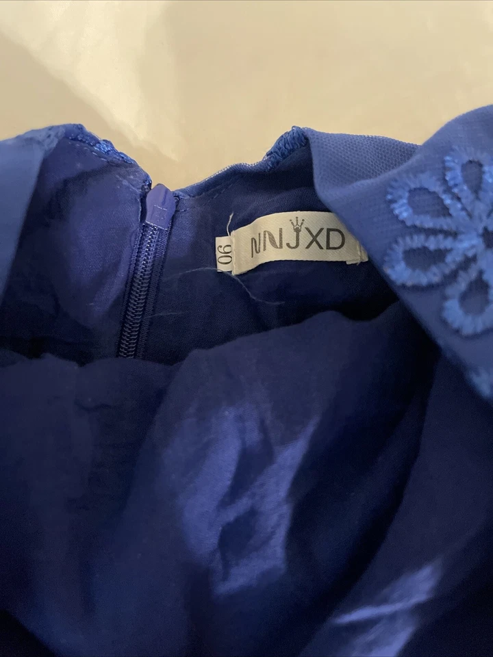 Детское бальное платье NNJXD: королевское синее кружевное балетное платье с длинным рукавом размер 2T - Изображение 3 из 4