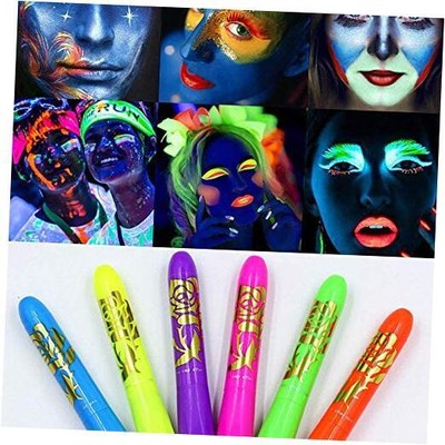 Luminous Face Paint Crayons Body Painting Crayons Glow in The Black for Mardi 