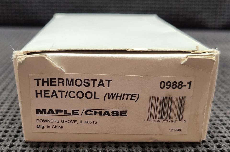 МЕХАНИЧЕСКИЙ ТЕРМОСТАТ MAPLE CHASE 0988-1 24/30 В БЕЛЫЙ ТЕПЛО/ХОЛОД ОВКВ - Изображение 2 из 4