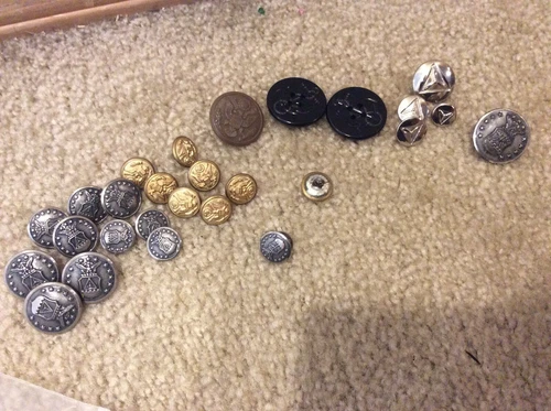 Lot of 25 US Air Force Military Waterbury Army VINTAGE WW2 WWII Buttons