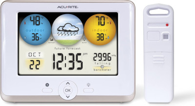 AcuRite 01123M Weather Station with Temperature, Humidity and White Display 