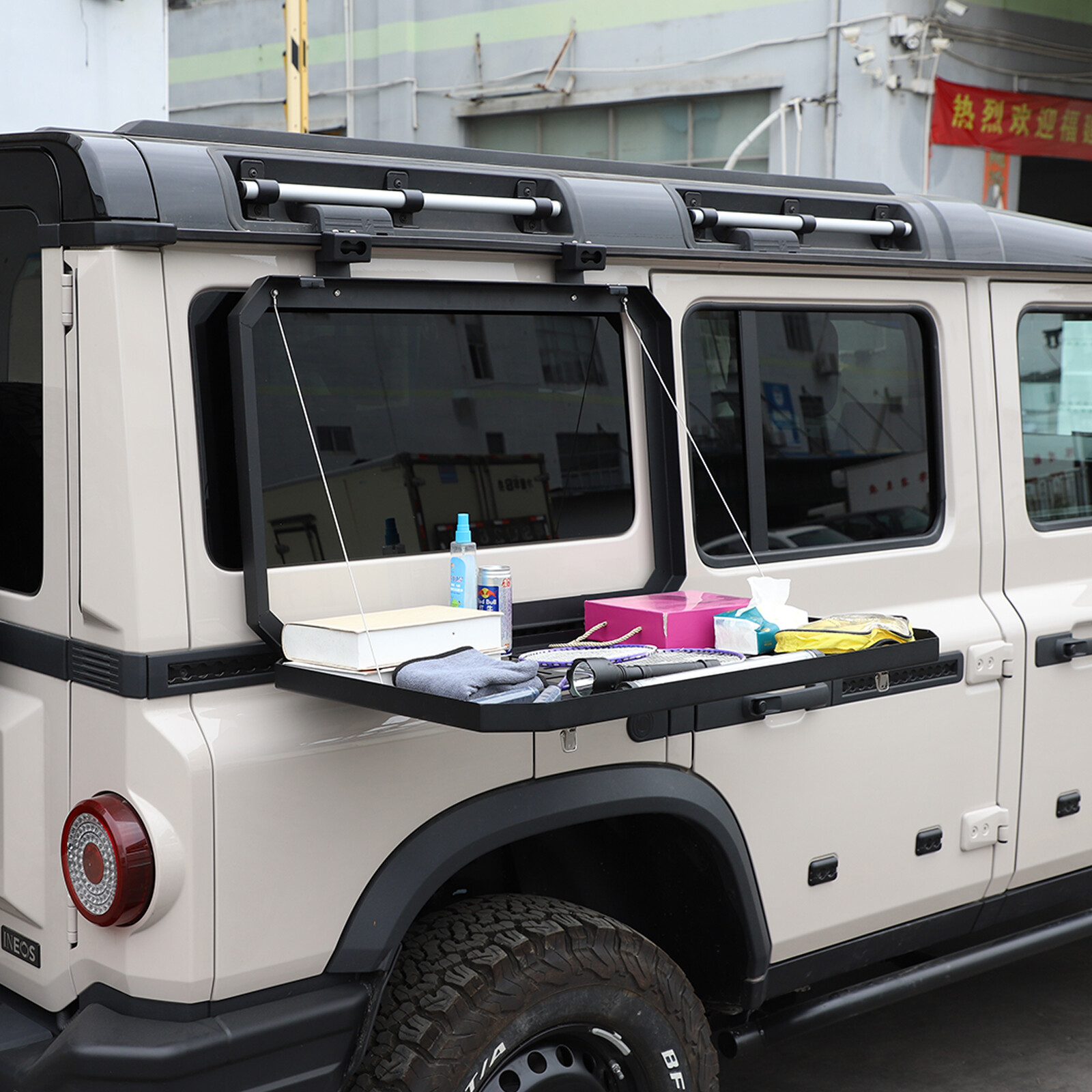 Foldable Trunk Window Molle Panel Table Self Organizer Fit For Ineos ...