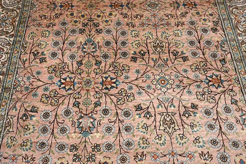 Alfombra de Seda Hereke 281 X 97CM Seda Kayseri Oriente Pasillo Turco - Imagen 9 de 15