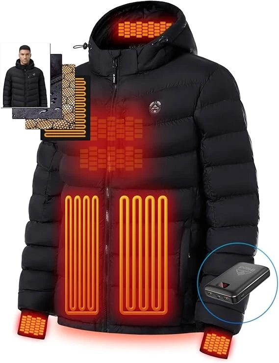 Heating Coat Thermal Electric Vest Jacket Hand Heat Puffer Battery Pack Medium