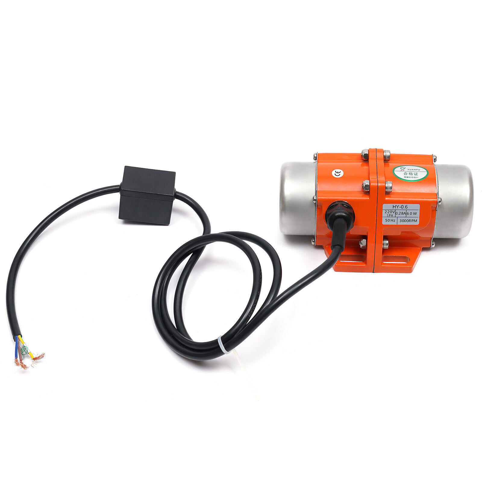Moteur Vibrant Asynchrone 60W 220V Monophasé Pour Béton, Force 63 Kg, 3000 Tr/min