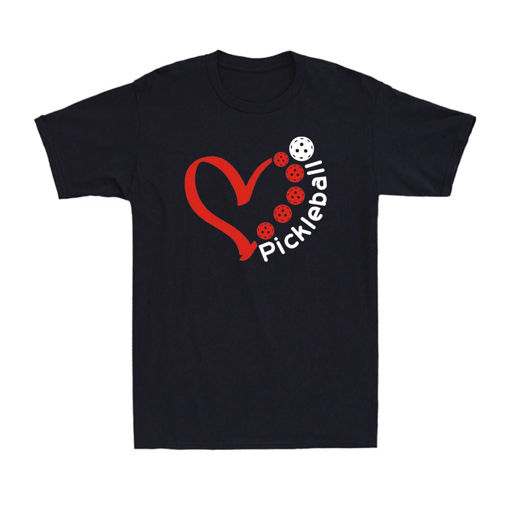 Pickleball Valentine Day Heart Pickleball Lovers Pickleball Player Men's T-Shirt