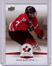 NICK BAPTISTE 14/15 Upper Deck Team Canada Juniors #8 Gold Sepia Rookie SP