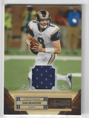 SAM BRADFORD 2011 PANINI TIMELESS TREASURES GAME WORN JERSEY /250 RAMS
