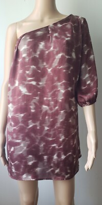 AKIRA Chicago Dress One Shoulder Women's Lined Burgundy Beige White size S | eBay AKIRA Chicago Dress One Shoulder Women's Lined Burgundy Beige White size S | eBay